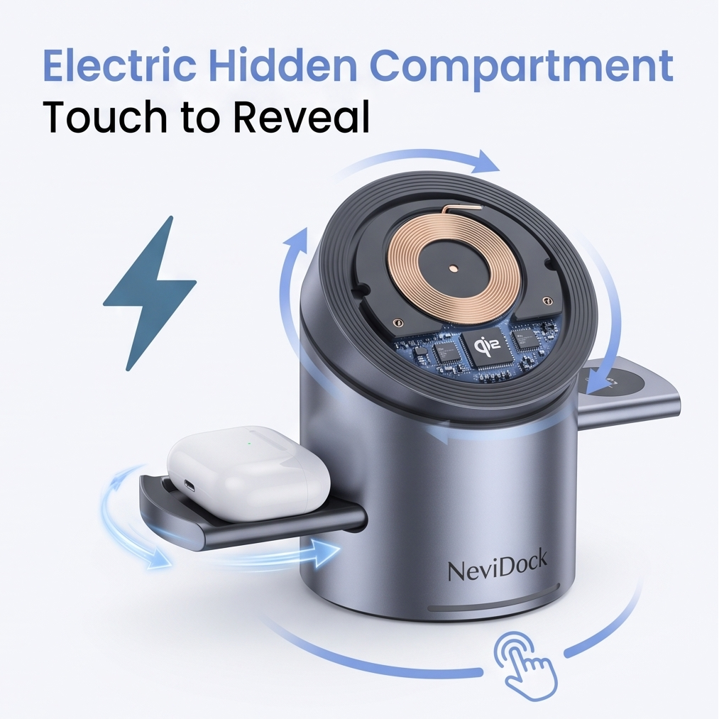 NeviDock™ 3-in-1 Magnetic Charging Station